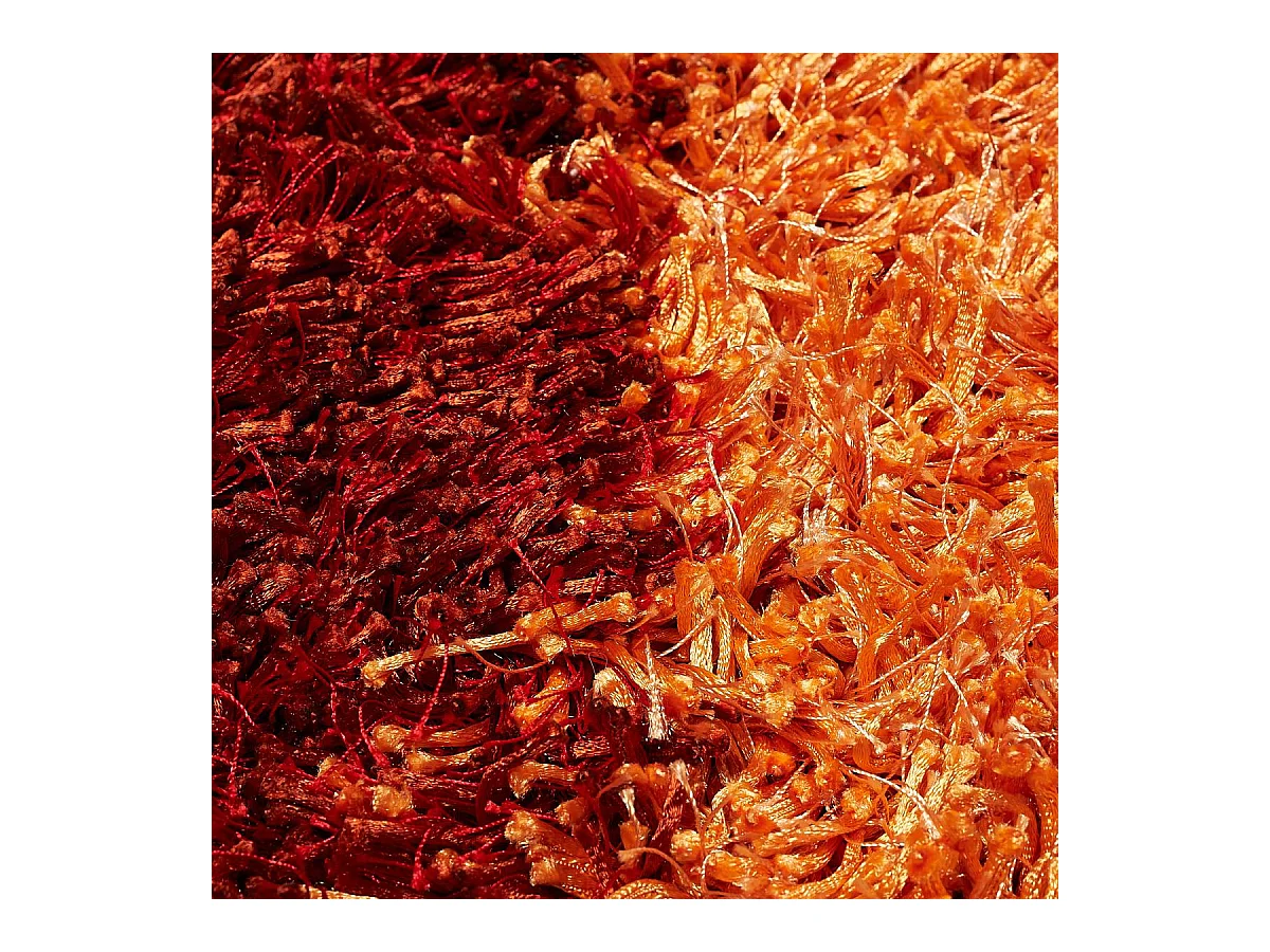 Tapis shaggy 90x160 rectangle fait main beige et marron motif enfant LOUXY