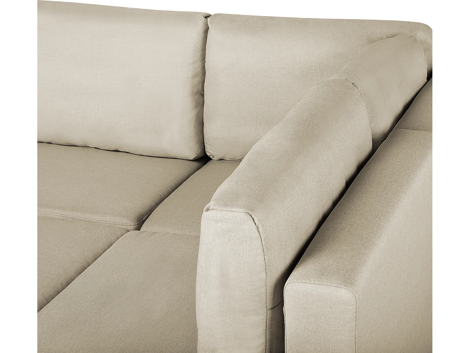 Hoekbank 4-zits stof beige rechtszijdig FEVIK