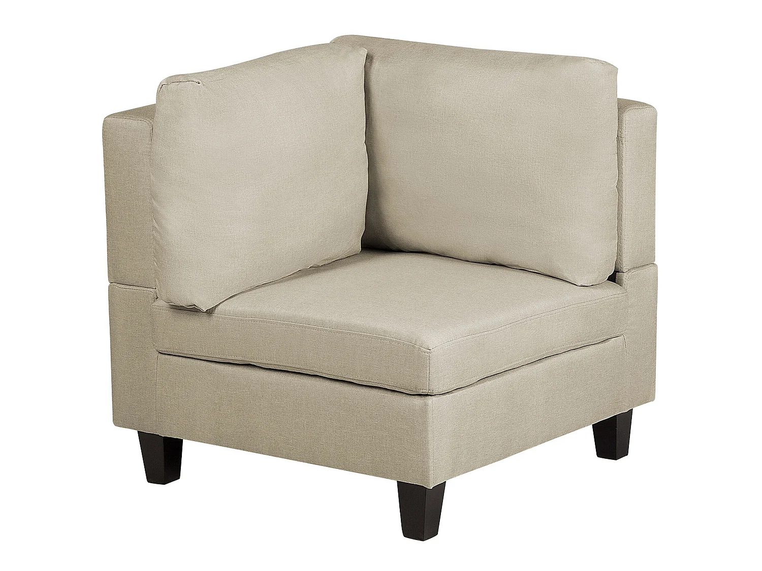 Hoekbank 4-zits stof beige rechtszijdig FEVIK