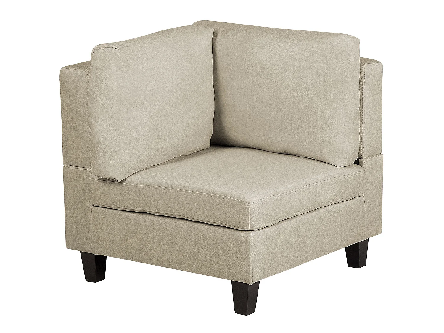 Hoekbank 4-zits stof beige rechtszijdig FEVIK