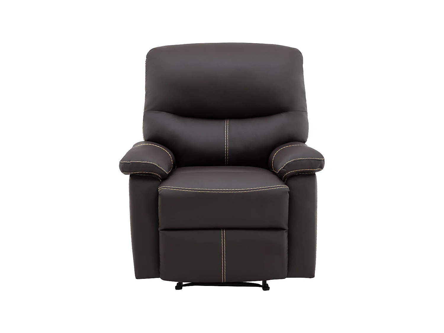 Canapés 3 places 2 places et un fauteuil relax en simili marron CANBY