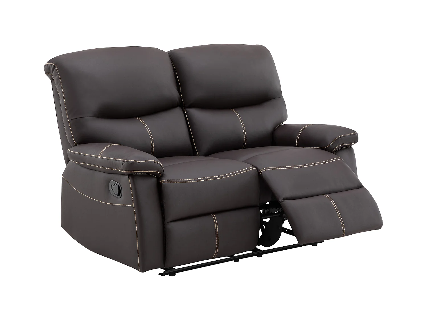 Couchgarnitur Relax 3+2+1 - Kunstleder - Braun - CANBY