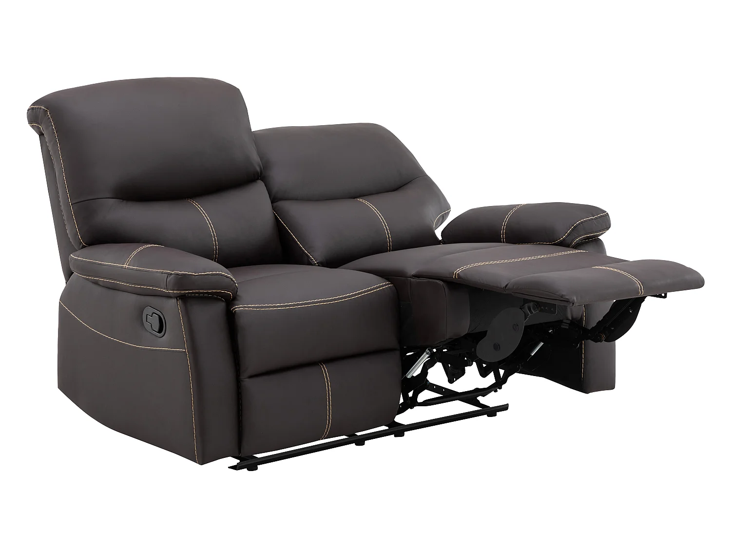 Couchgarnitur Relax 3+2+1 - Kunstleder - Braun - CANBY