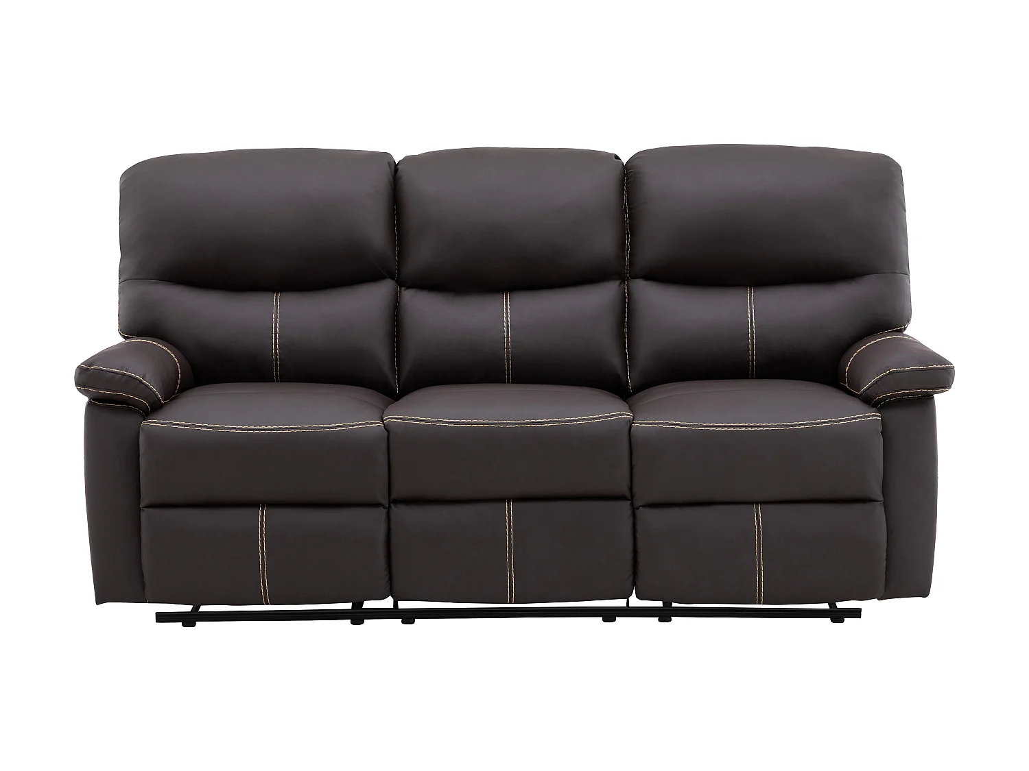 Couchgarnitur Relax 3+2+1 - Kunstleder - Braun - CANBY