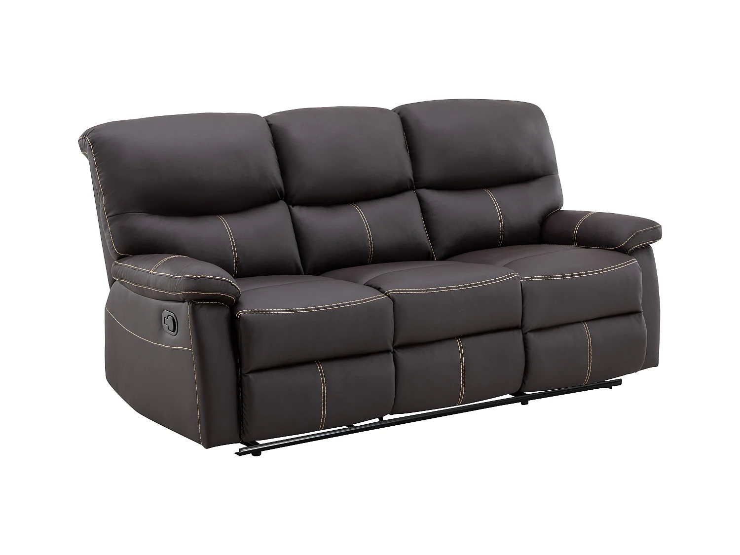 Couchgarnitur Relax 3+2+1 - Kunstleder - Braun - CANBY
