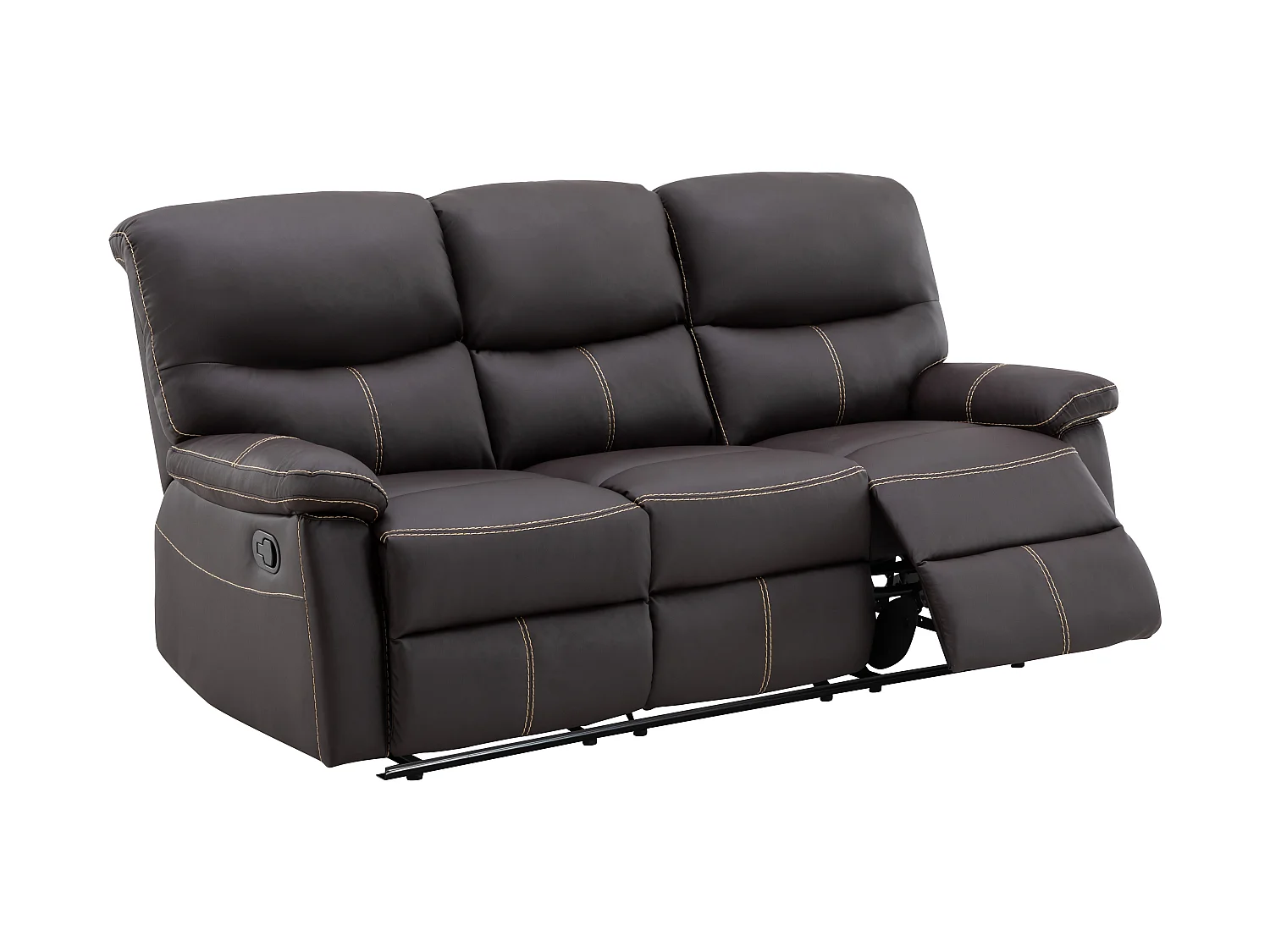 Couchgarnitur Relax 3+2+1 - Kunstleder - Braun - CANBY
