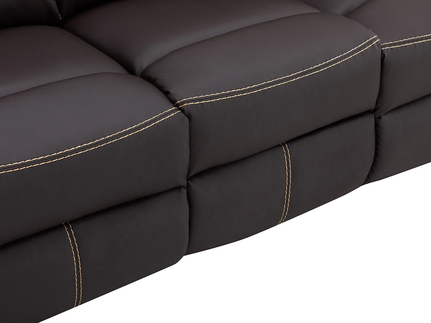 Couchgarnitur Relax 3+2+1 - Kunstleder - Braun - CANBY