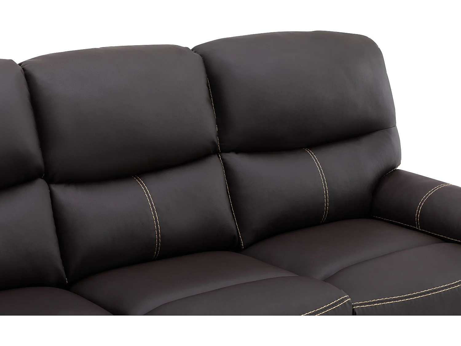 Couchgarnitur Relax 3+2+1 - Kunstleder - Braun - CANBY