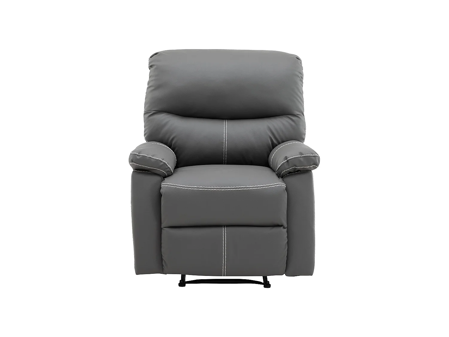 Canapés 3 places 2 places et un fauteuil relax en simili gris CANBY