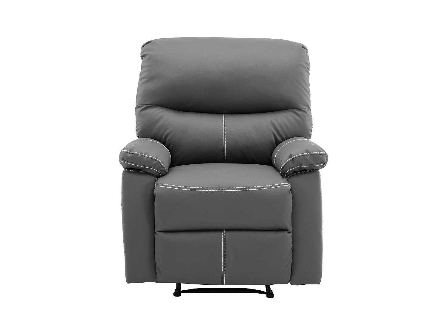 Canapés 3 places 2 places et un fauteuil relax en simili gris CANBY