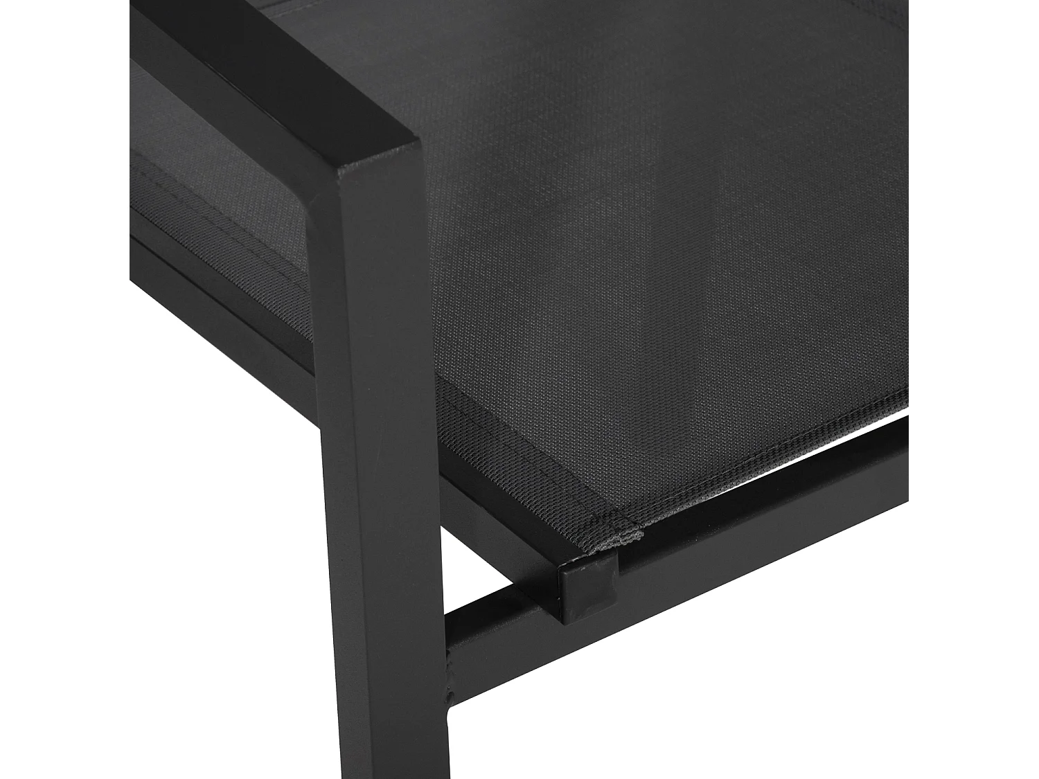Lot de 6 chaises en aluminium anthracite - textilène gris - HAPPY GARDEN