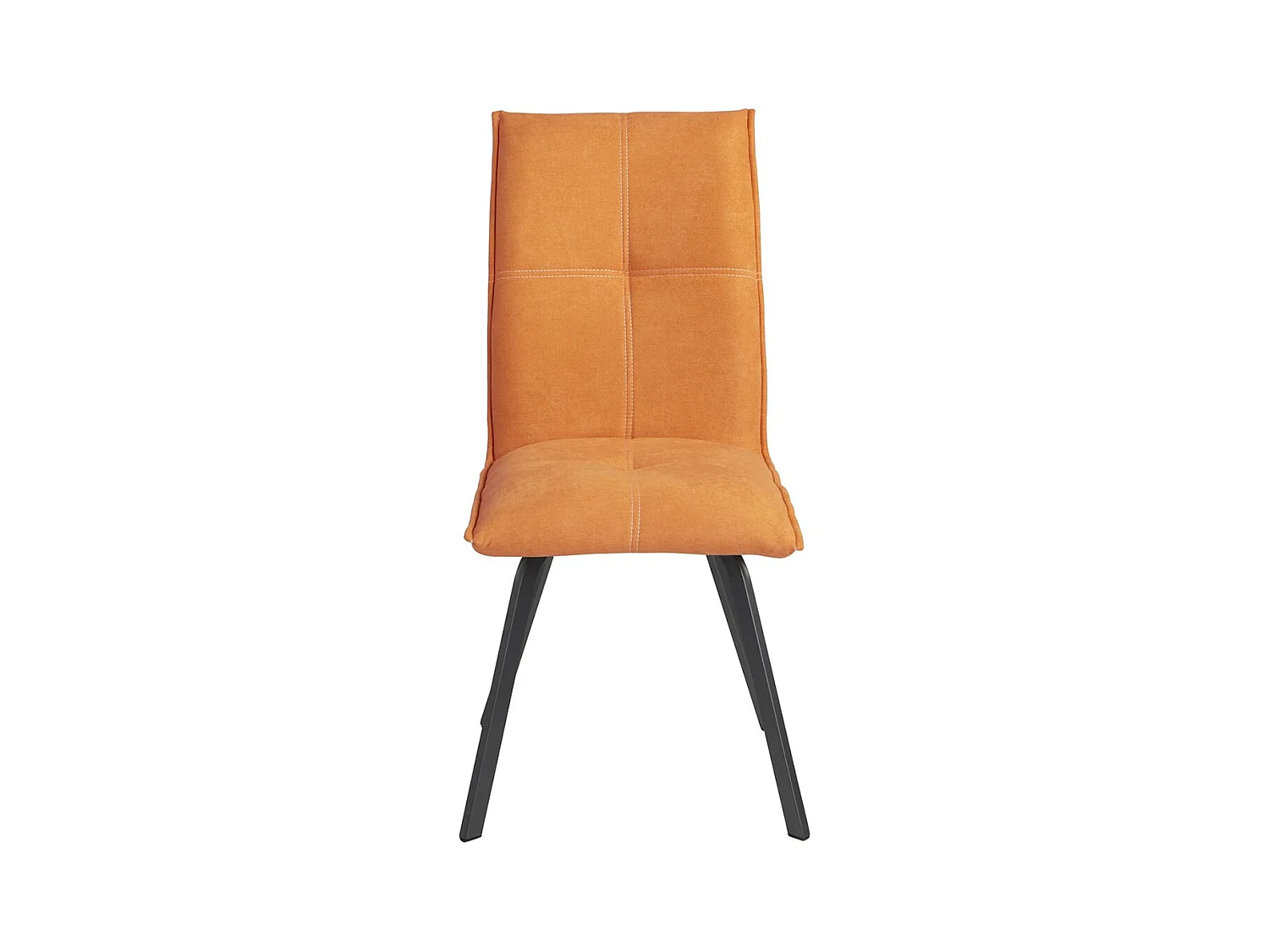 BISPO - Lot de 2 Chaises Tissu Coloris Orange