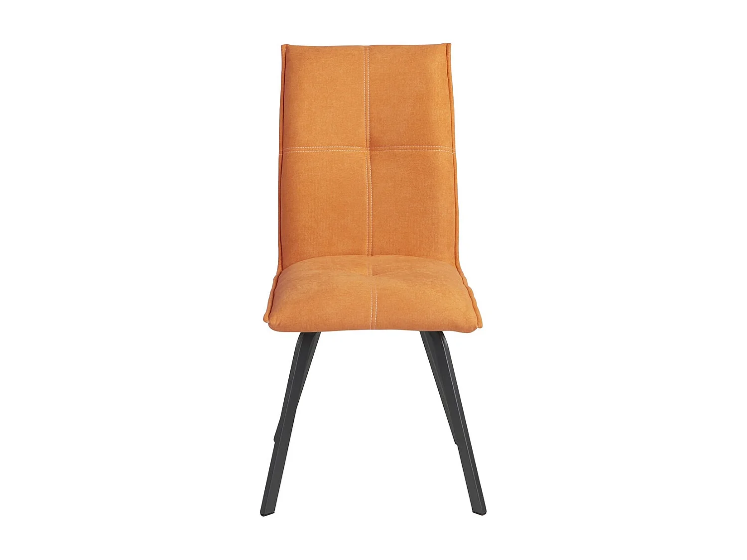 BISPO - Lot de 2 Chaises Tissu Coloris Orange