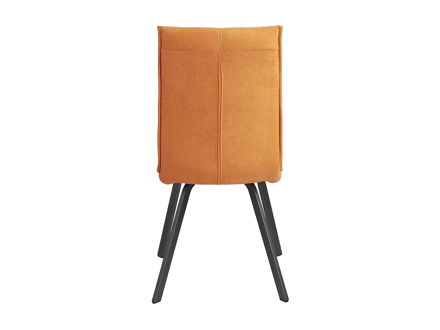 BISPO - Lot de 2 Chaises Tissu Coloris Orange