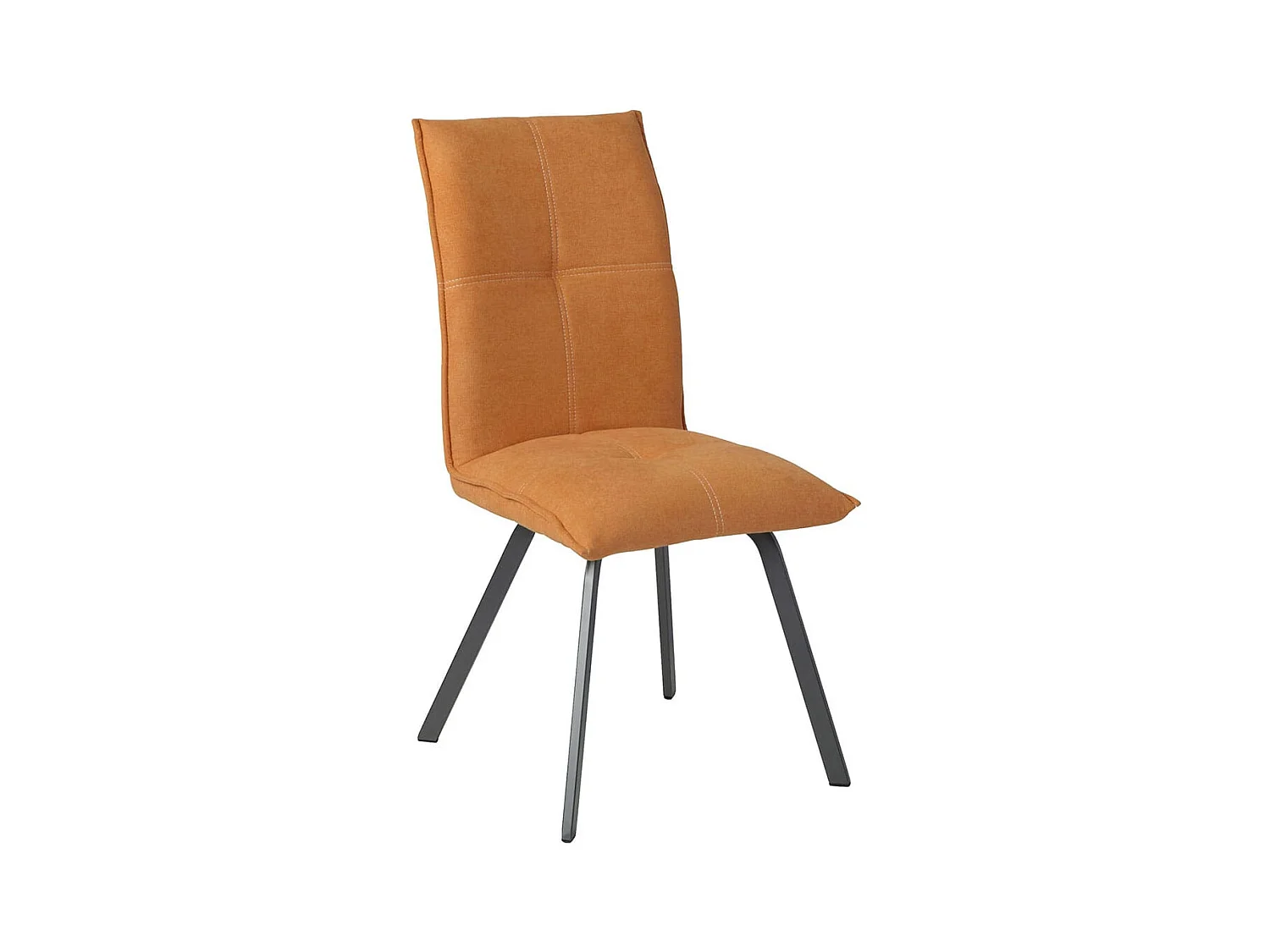 BISPO - Lot de 6 Chaises Tissu Coloris Orange