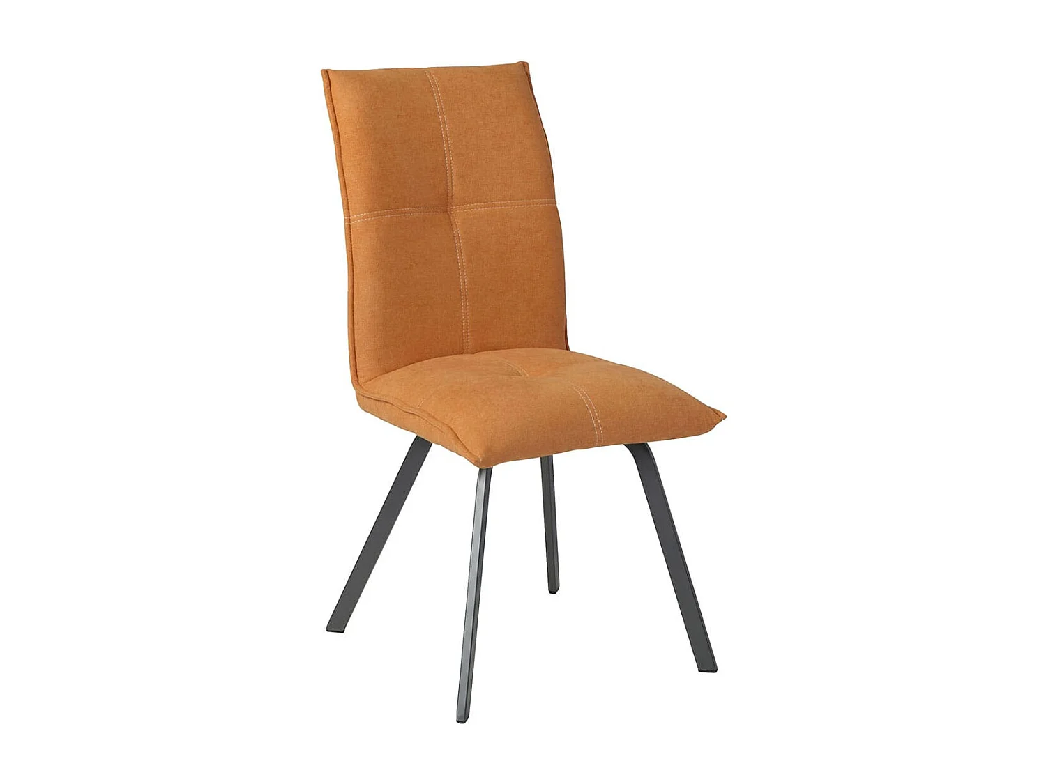 BISPO - Lot de 6 Chaises Tissu Coloris Orange