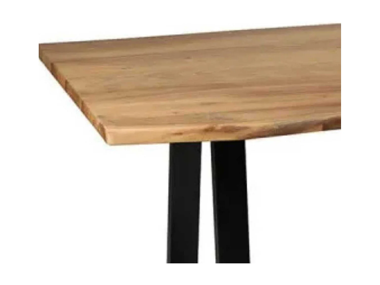 BOWNA - Table 200cm en Acacia Massif et Métal Noir