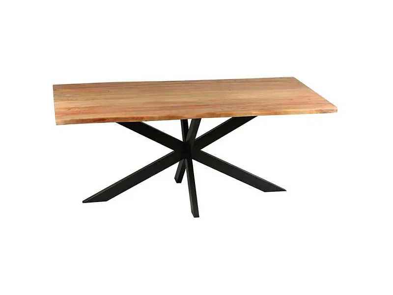 BOWNA - Table 200cm en Acacia Massif Piètement Etoile