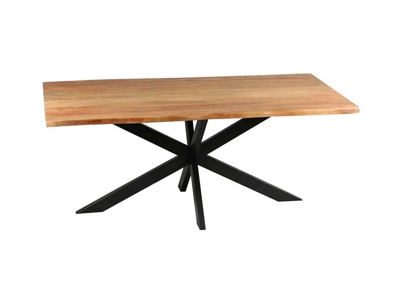 BOWNA - Table 200cm en Acacia Massif Piètement Etoile