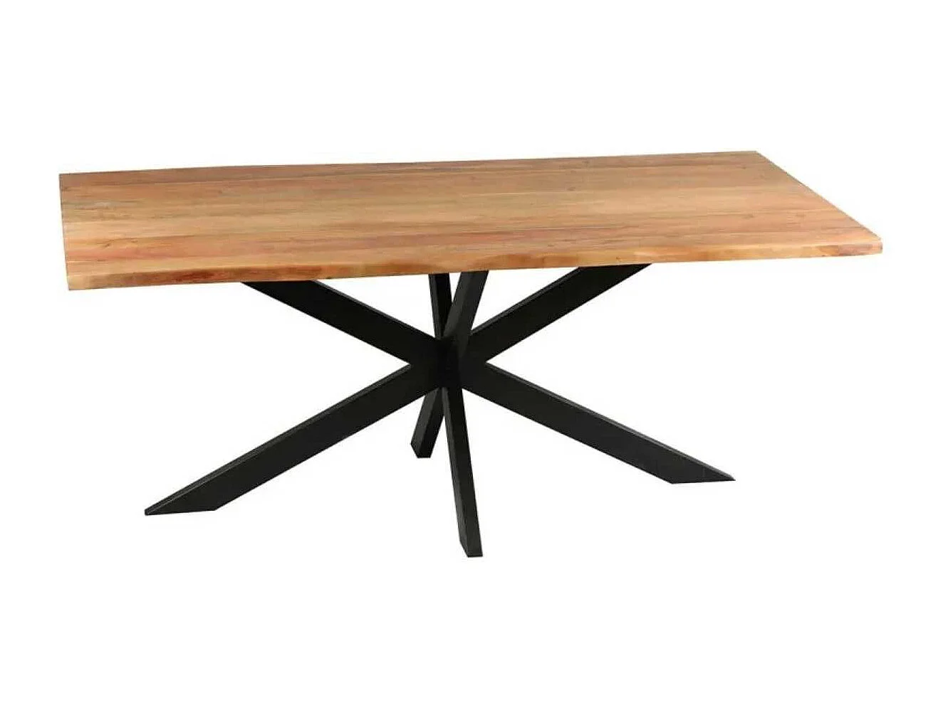 BOWNA - Table 200cm en Acacia Massif Piètement Etoile