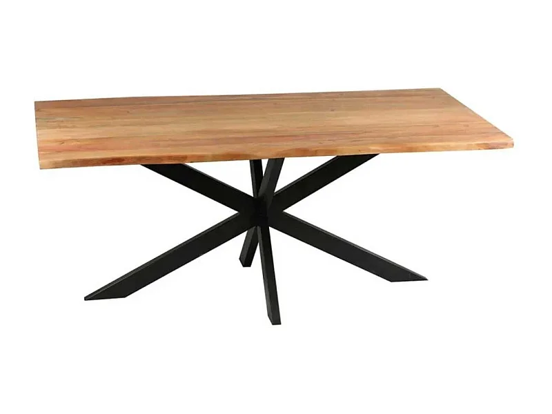 BOWNA - Table 200cm en Acacia Massif Piètement Etoile