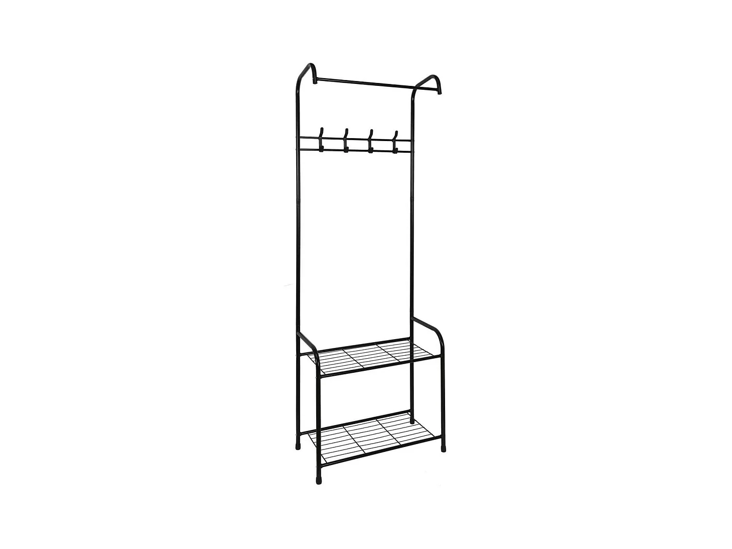 WELCOME - Penderie d'Entrée 2 Etagères 4 Crochets