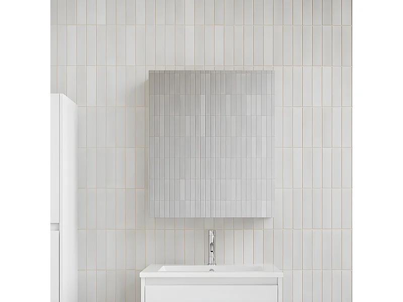 Armario espejo FORTINA ancho 60 cm blanco