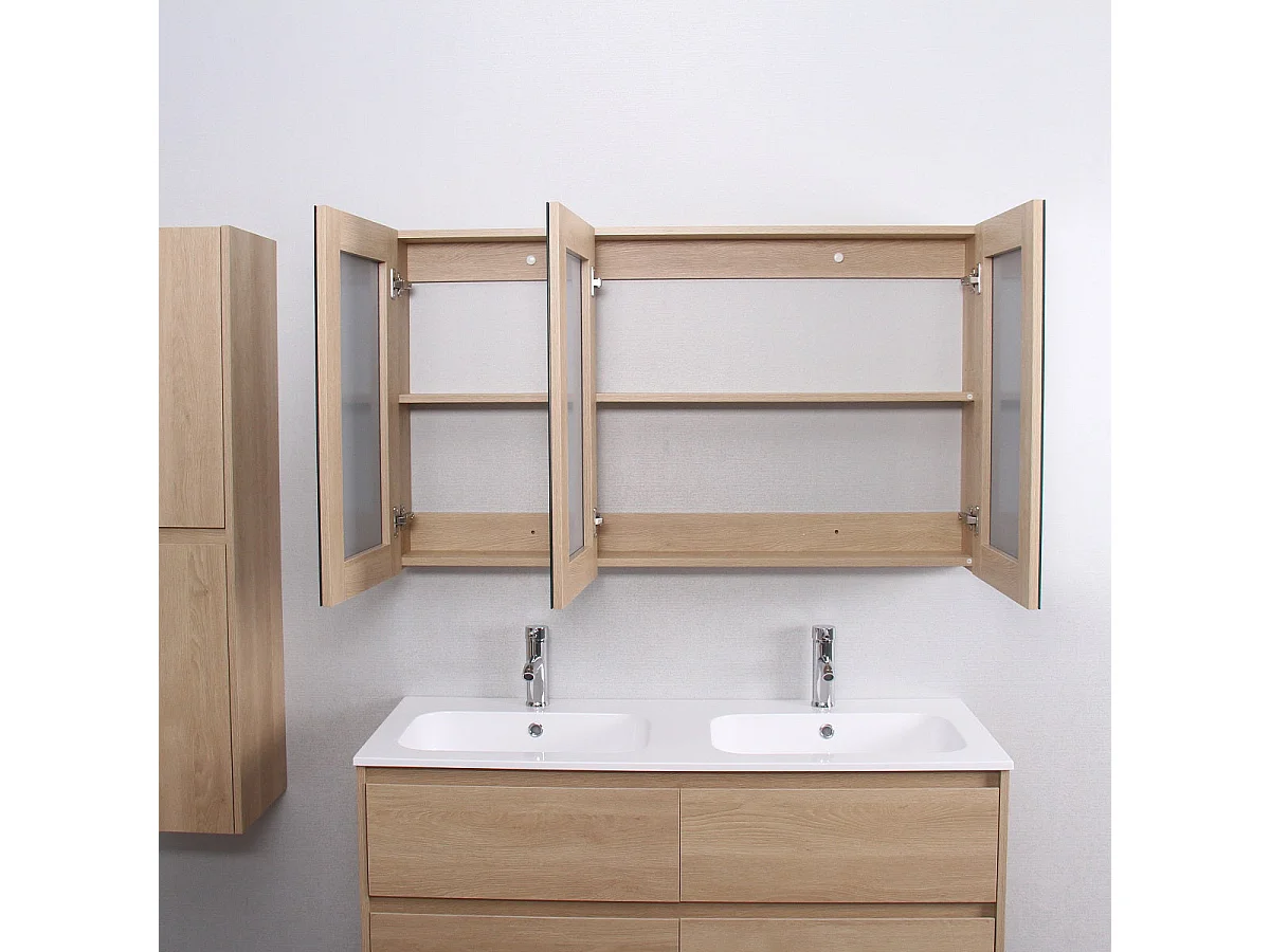 Spiegelschrank FORTINA 120 cm Eiche hell