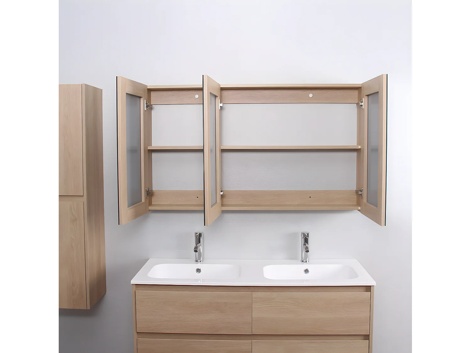 Spiegelschrank FORTINA 120 cm Eiche hell