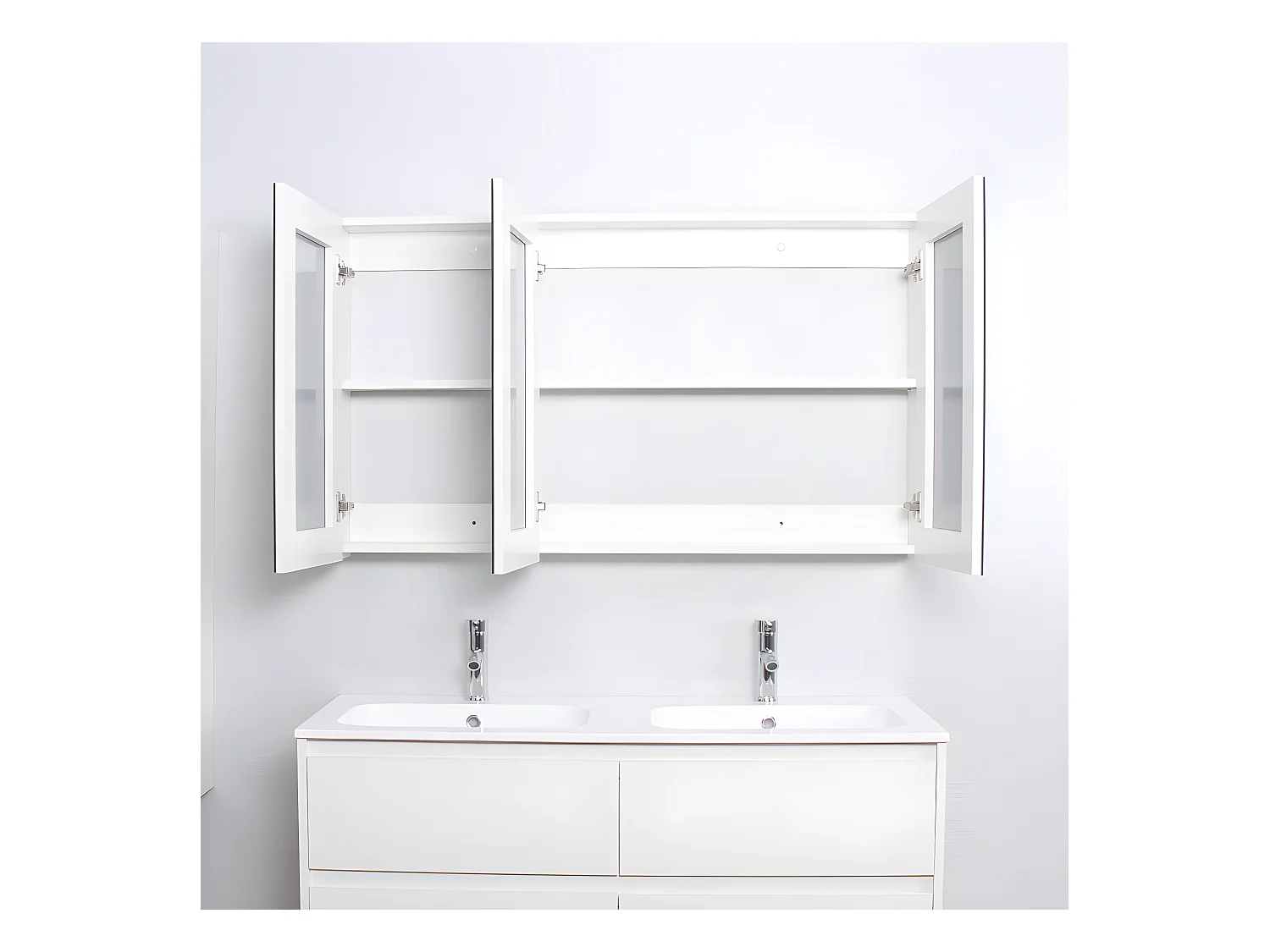 Armario espejo FORTINA ancho 120 cm blanco