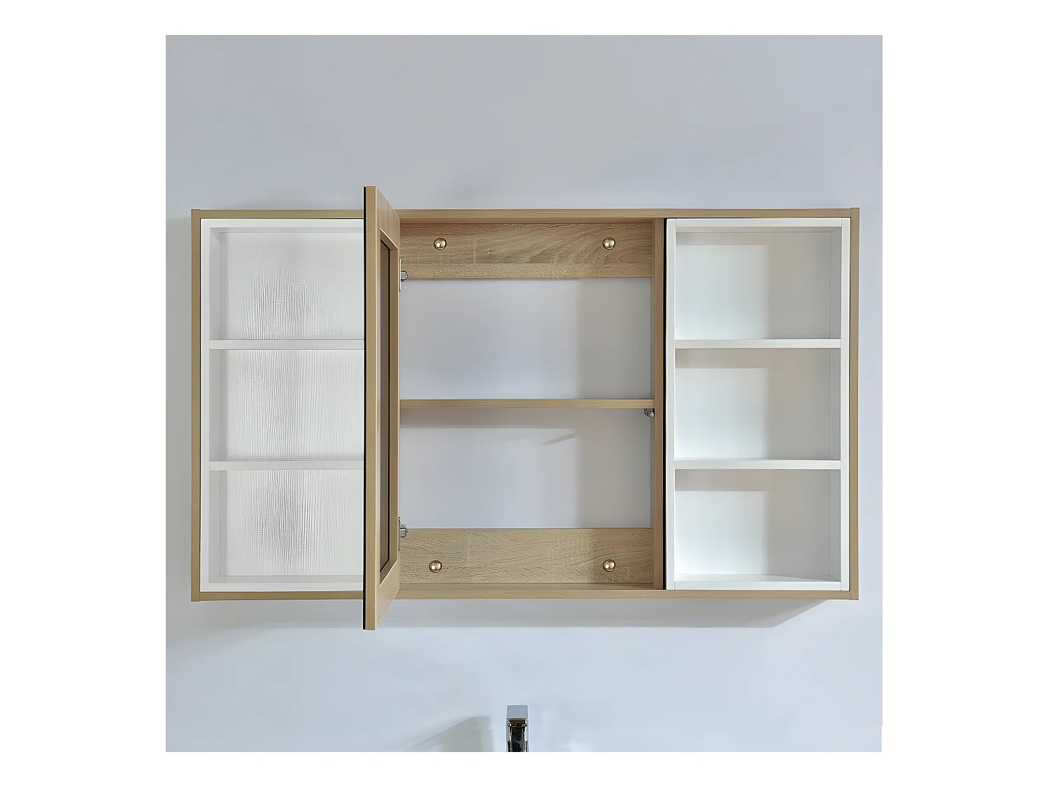 Armario espejo de 120 cm FRAME color roble