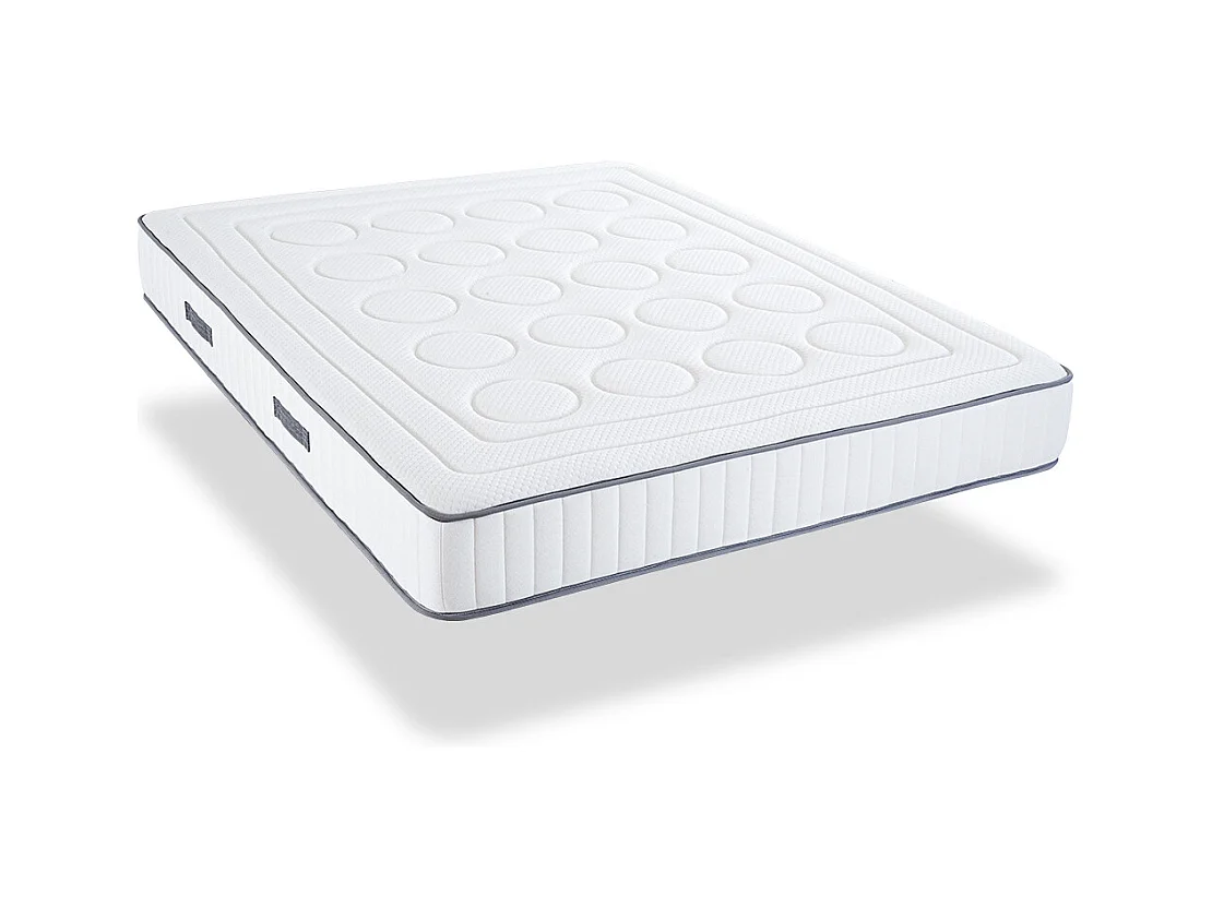 OLYMPE LITERIE | Pack Prêt à dormir CRISTAL 90x200 cm | Matelas Mémoire de forme + Sommier Bois + Accessoires