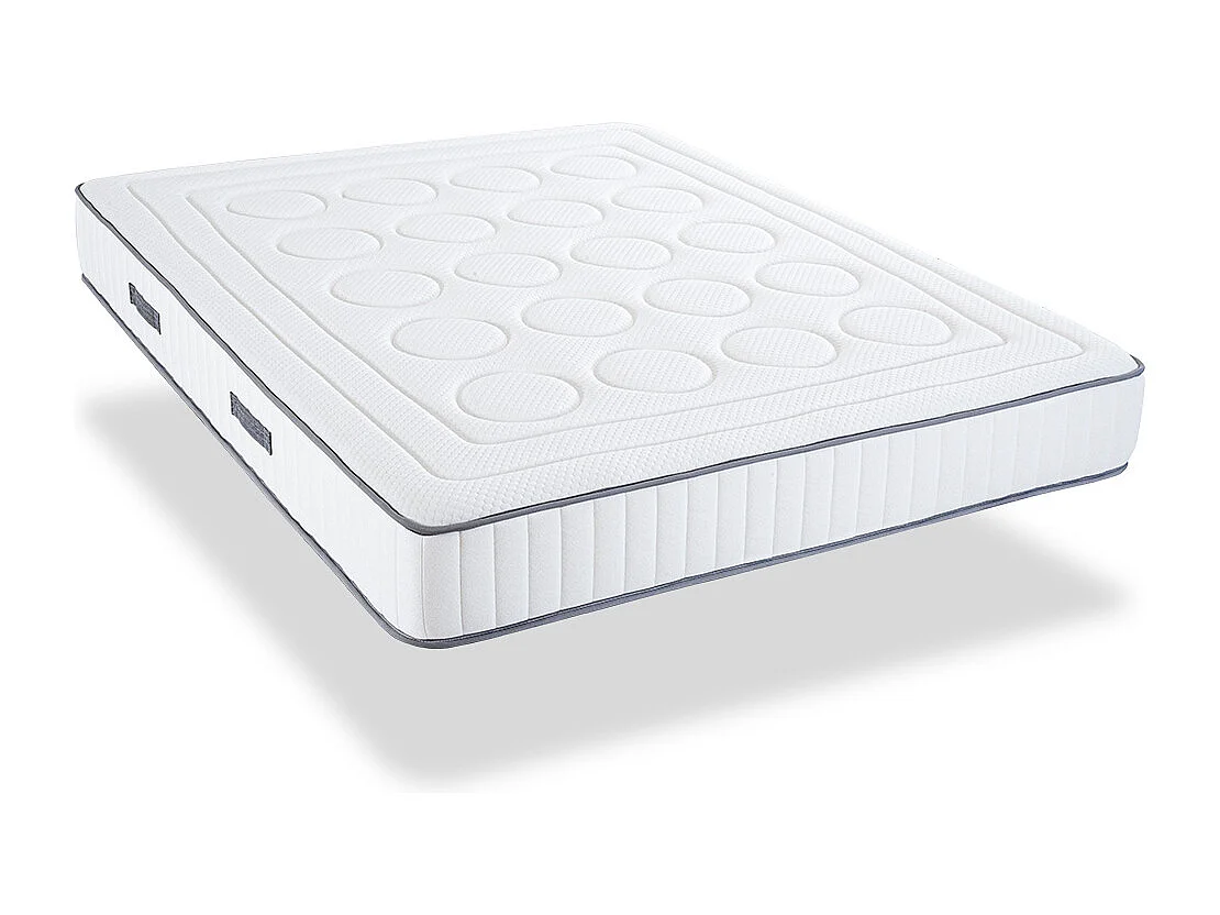 OLYMPE LITERIE | Ensemble CRISTAL 90x190 cm | Matelas Mémoire de forme + Sommier Métal