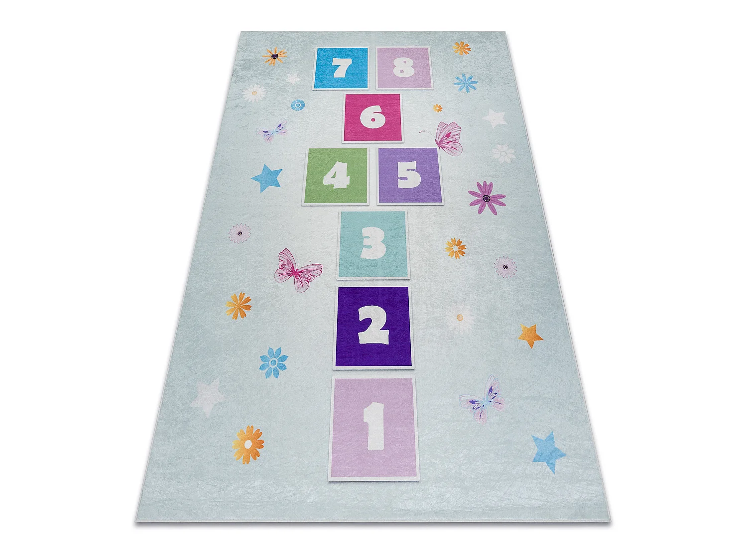 BAMBINO 1075 tapijt wasbaar hinkelen, getallen voor kinderen antislip  160x220 cm