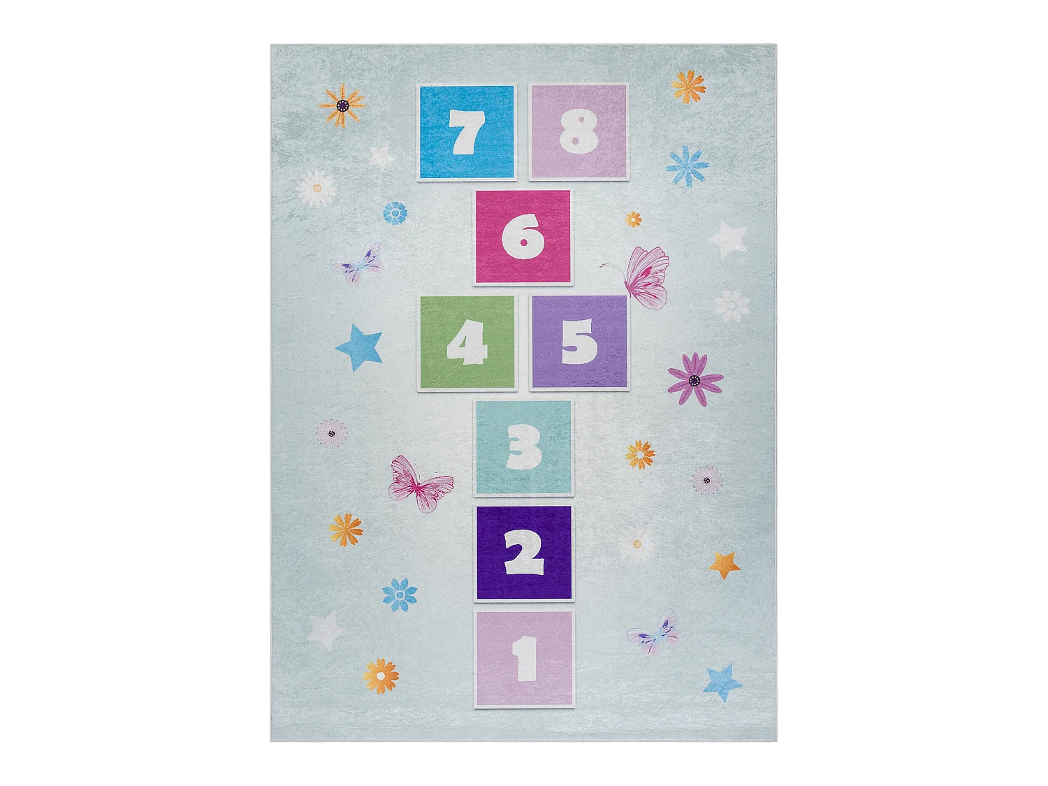 Tapis lavable BAMBINO 1075 marelle, nombres pour les enfants antidéra 80x150 cm