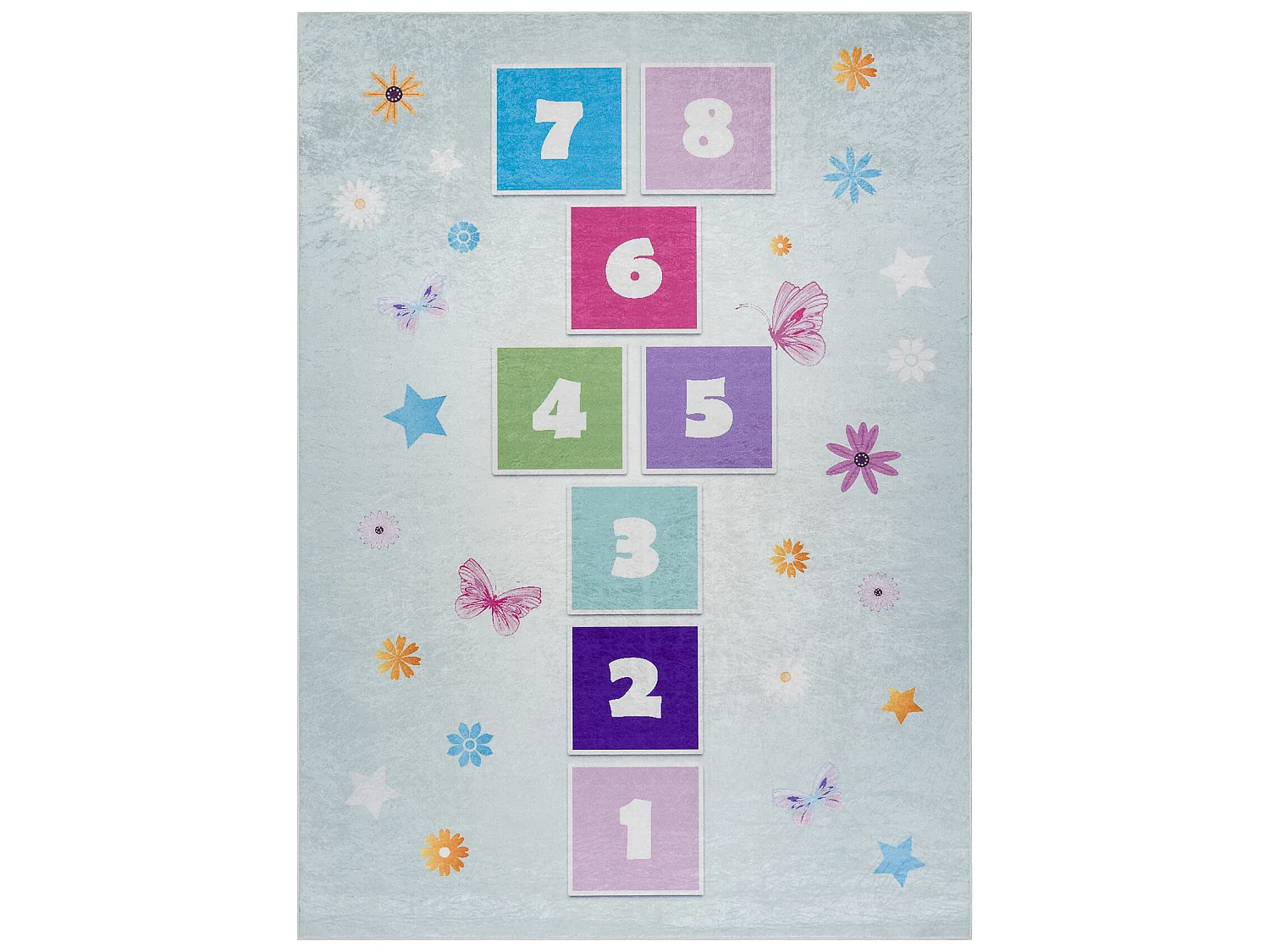 BAMBINO 1075 tapijt wasbaar hinkelen, getallen voor kinderen antislip  120x170 cm