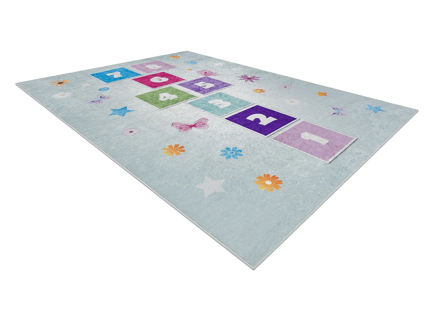 Tapis lavable BAMBINO 1075 marelle, nombres pour les enfants antidéra 120x170 cm