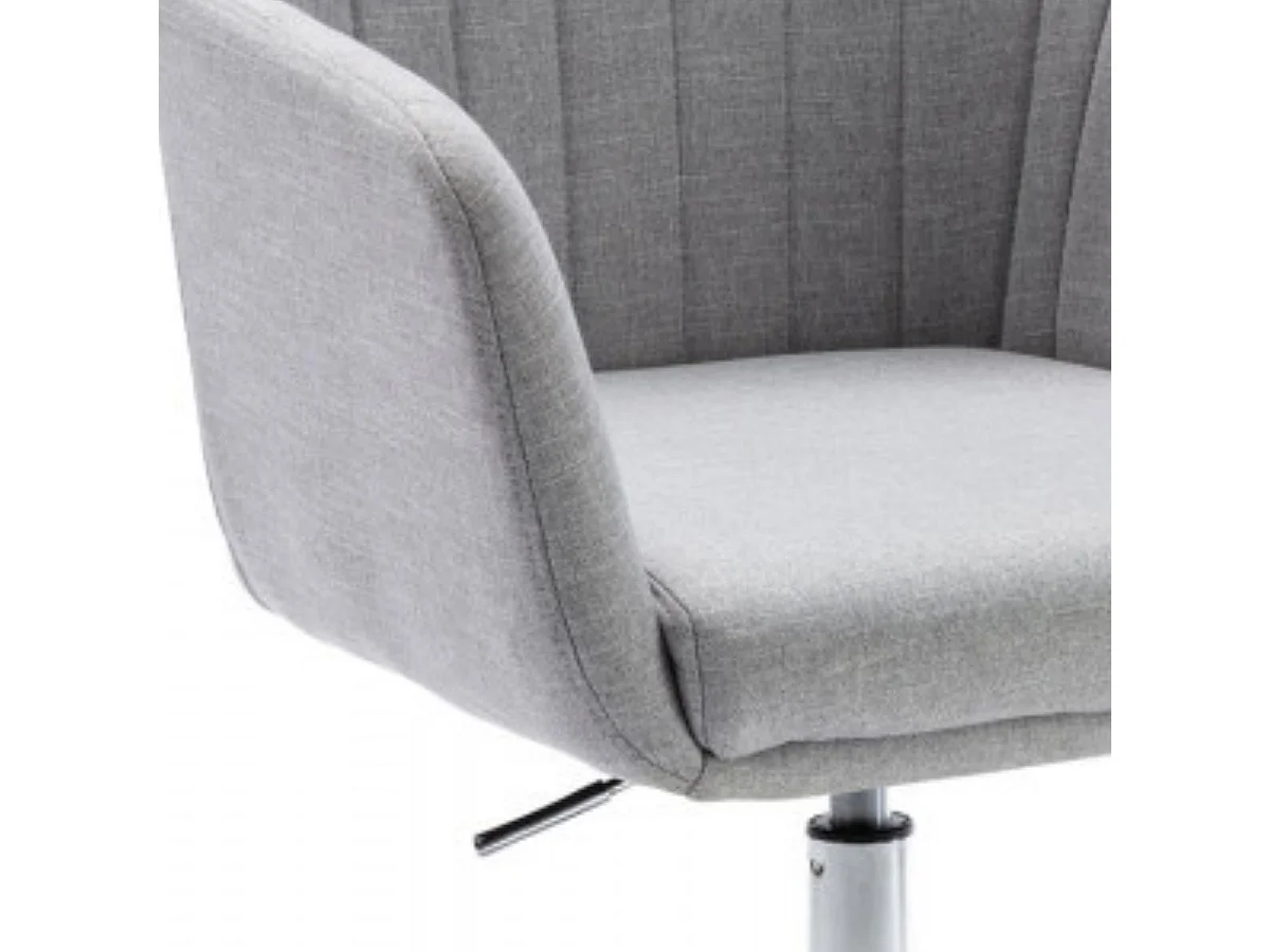 LOUNA - Fauteuil de Bureau Gris avec Surpiqures