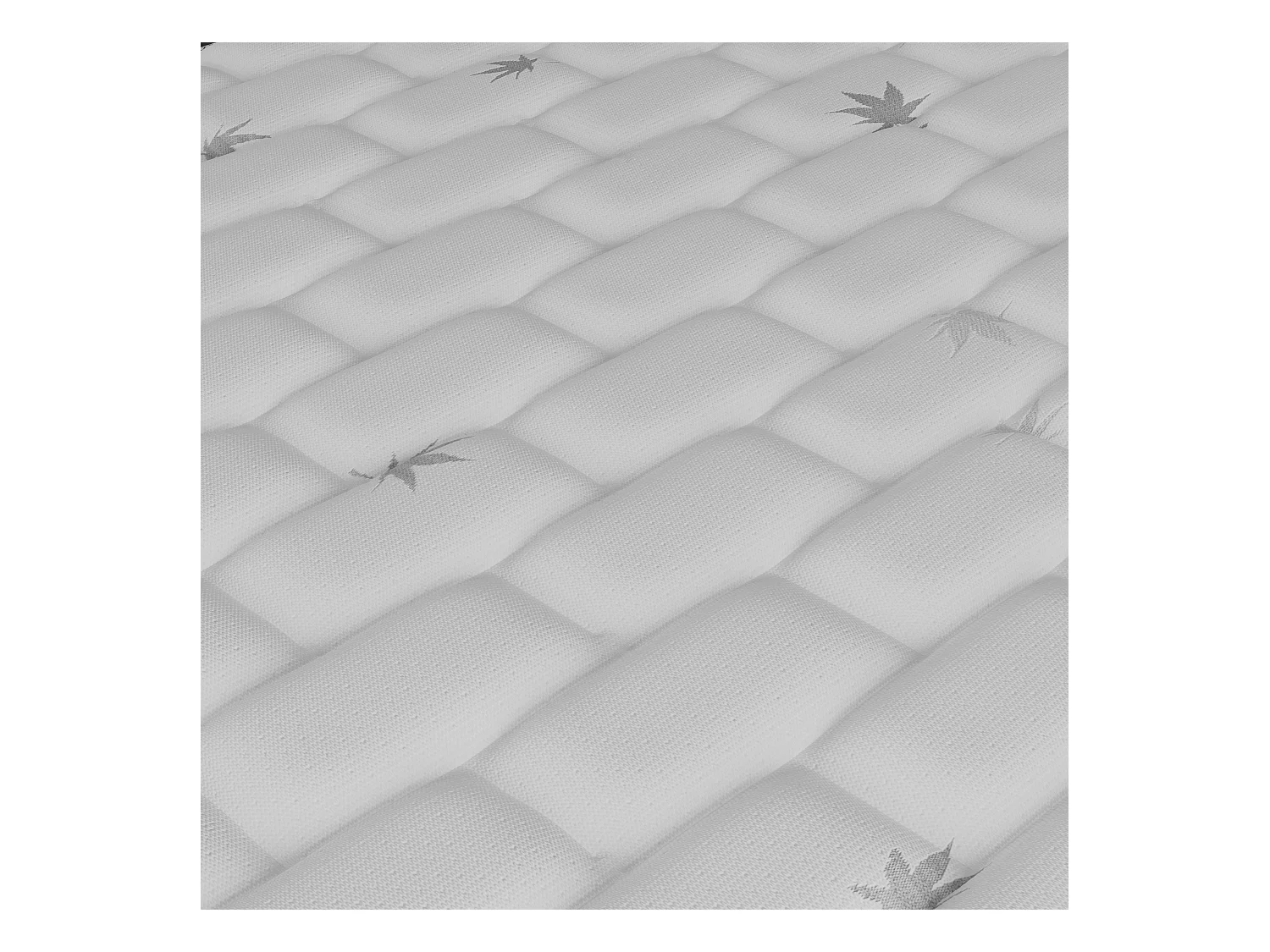 Ensemble Matelas + lit 140x190 cm, Matelas 25cm ressorts ensachés + mémoire de forme, lit à tête de lit LED similicuir gris