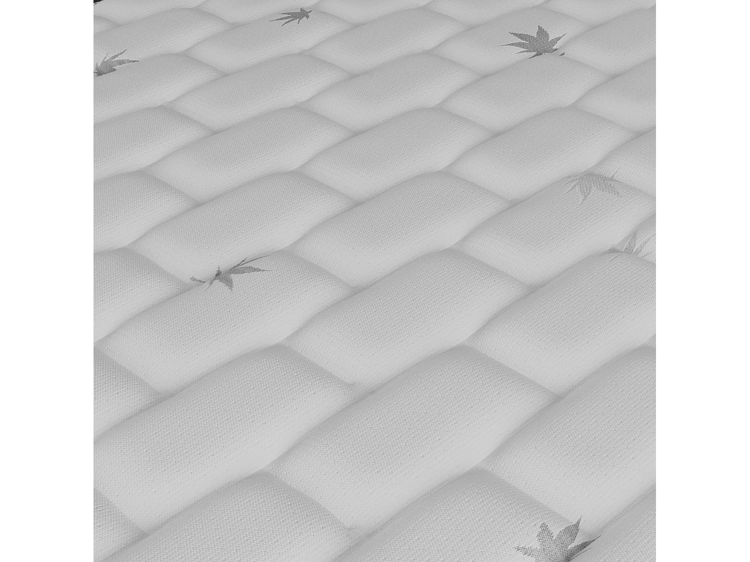 Ensemble Matelas + lit 160x200 cm, Matelas 25cm ressorts ensachées + mémoire de forme, lit à tête de lit LED similicuir noir