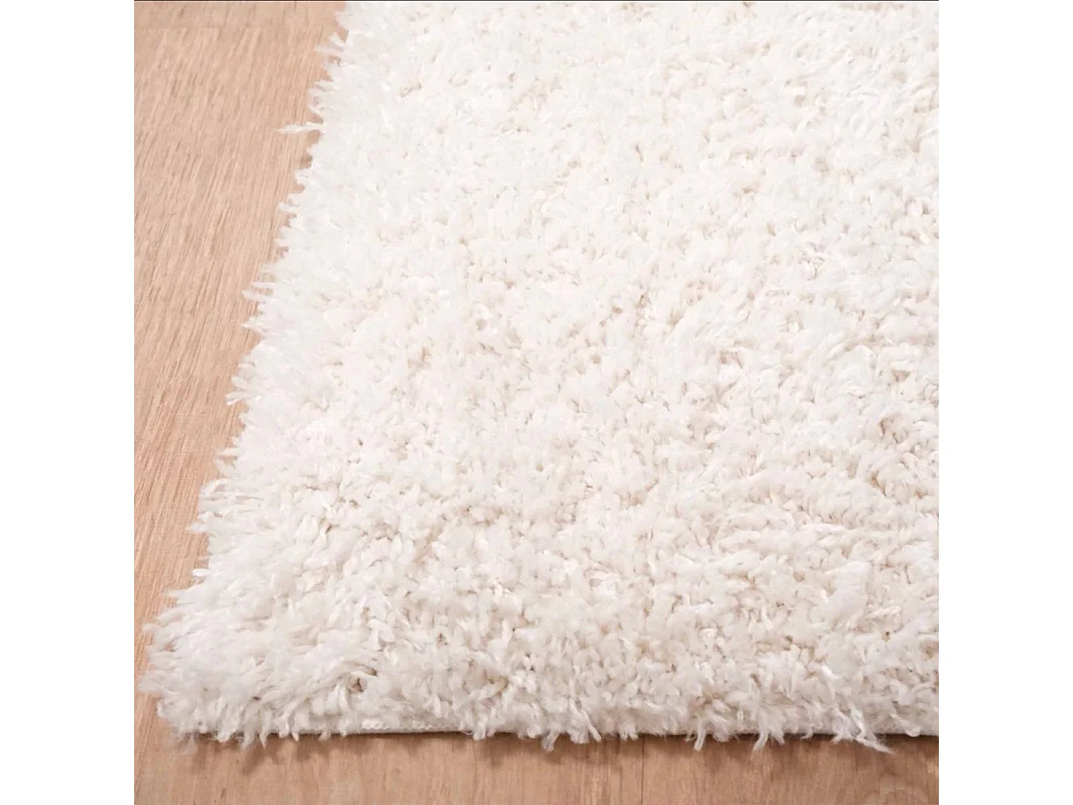 Tappeto Shaggy 280x370 rettangolo tessuto crema tinta unita UNILA