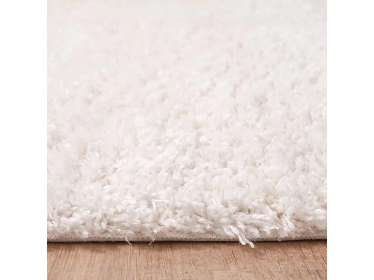 Tappeto Shaggy 280x370 rettangolo tessuto crema tinta unita UNILA