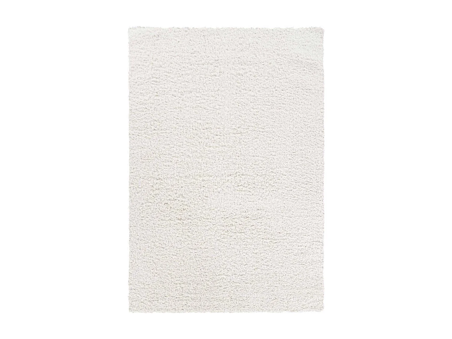 Tapis shaggy 80x300 rectangle tissé crème motif uni LYN4 UNILA