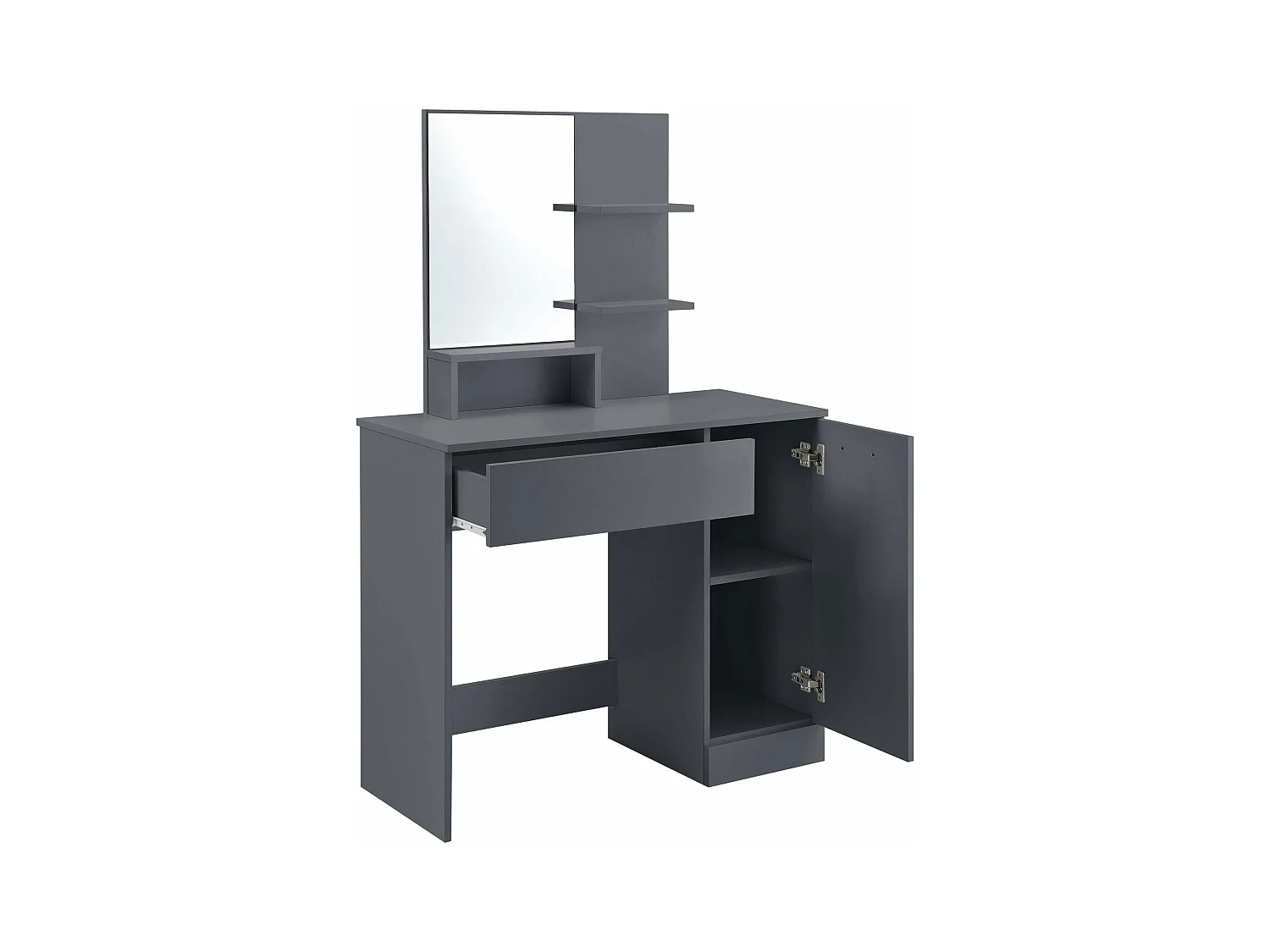 Coiffeuse design avec miroir grise 90 x 38 x 137.5 cm 03_0005027