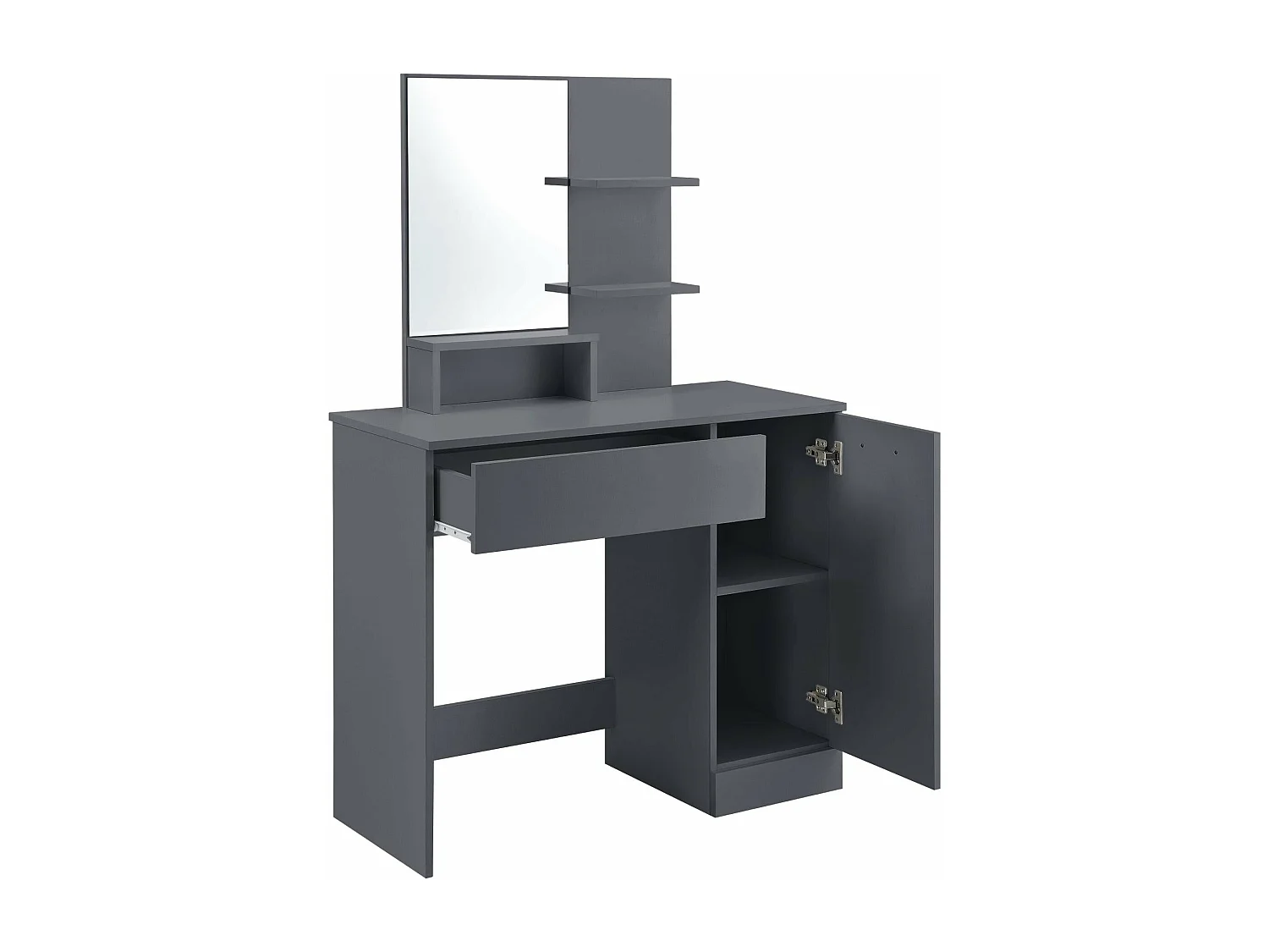 Coiffeuse design avec miroir grise 90 x 38 x 137.5 cm 03_0005027