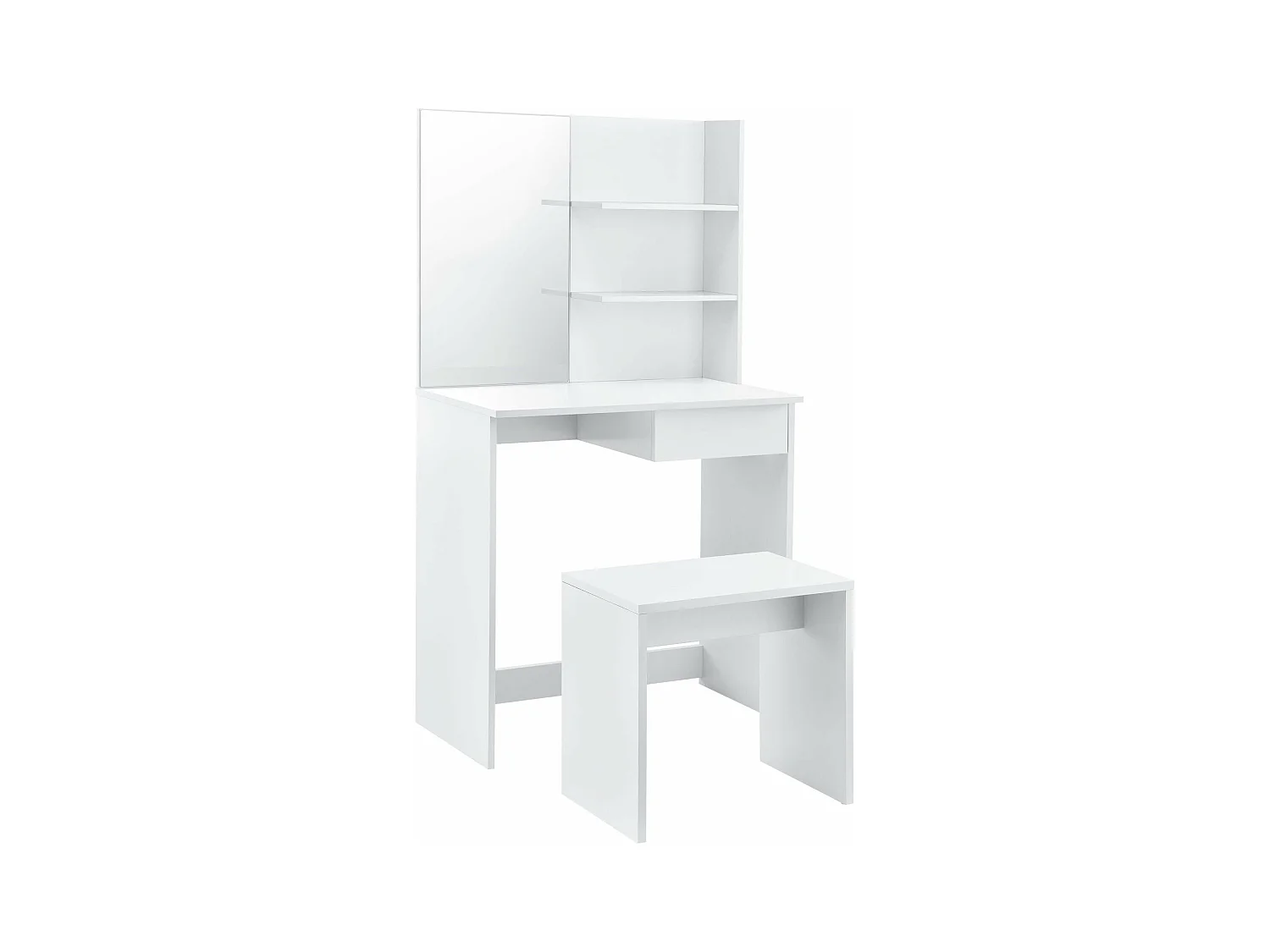 Coiffeuse table de maquillage bois blanche 75 x 39.7 x 141 cm 03_0001501