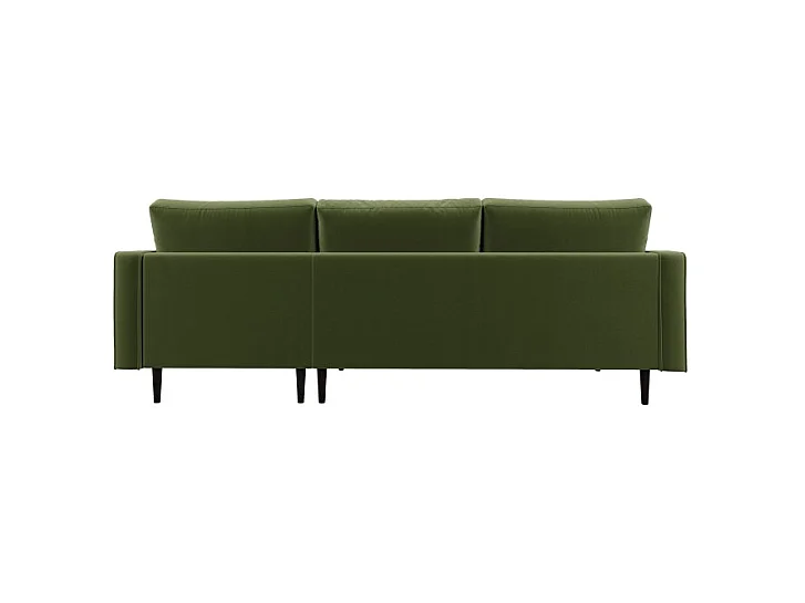 Canapé d'angle MAEL Cacharel fixe en velours kaki