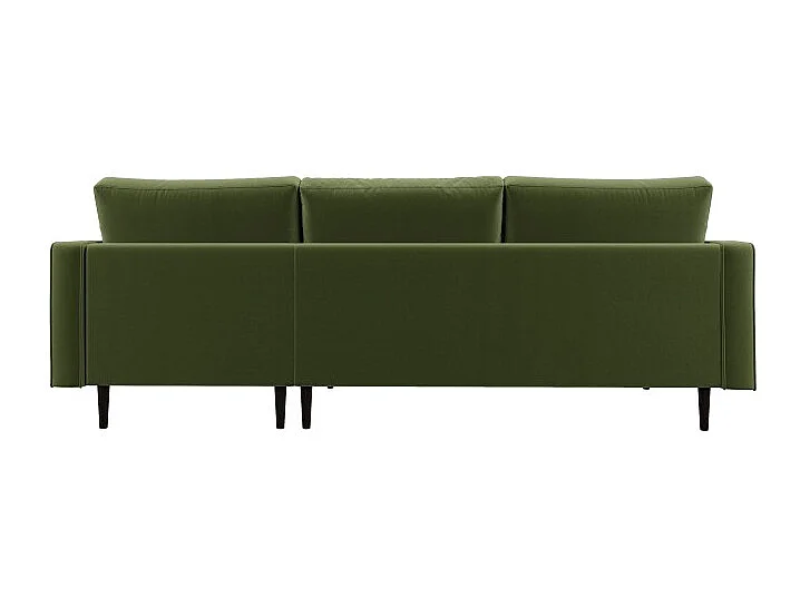 Canapé d'angle MAEL Cacharel fixe en velours kaki