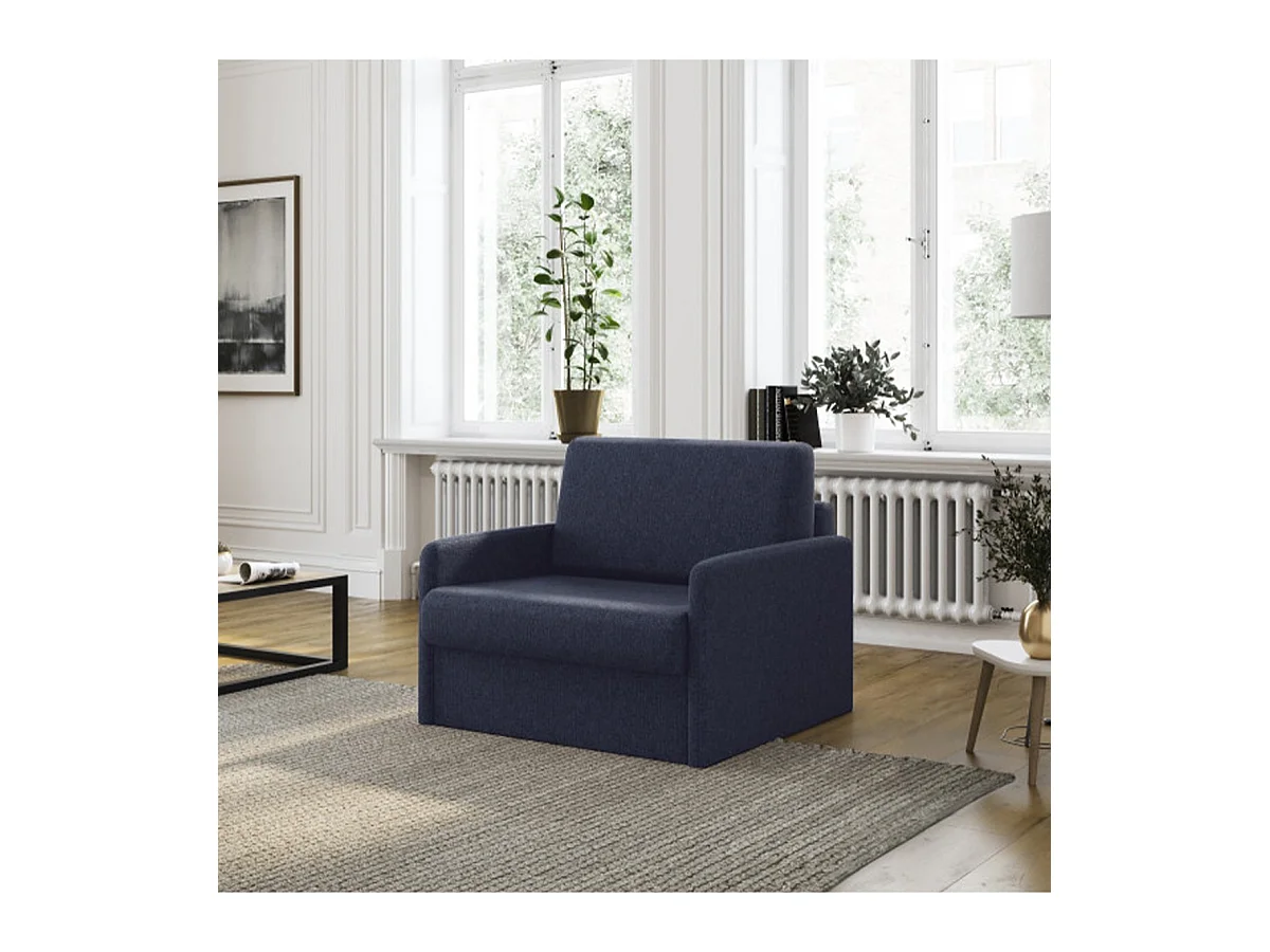 Fauteuil couchage rapide Dan 70x190 en tissu