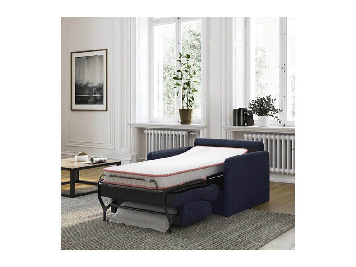 Fauteuil couchage rapide Dan 70x190 en tissu